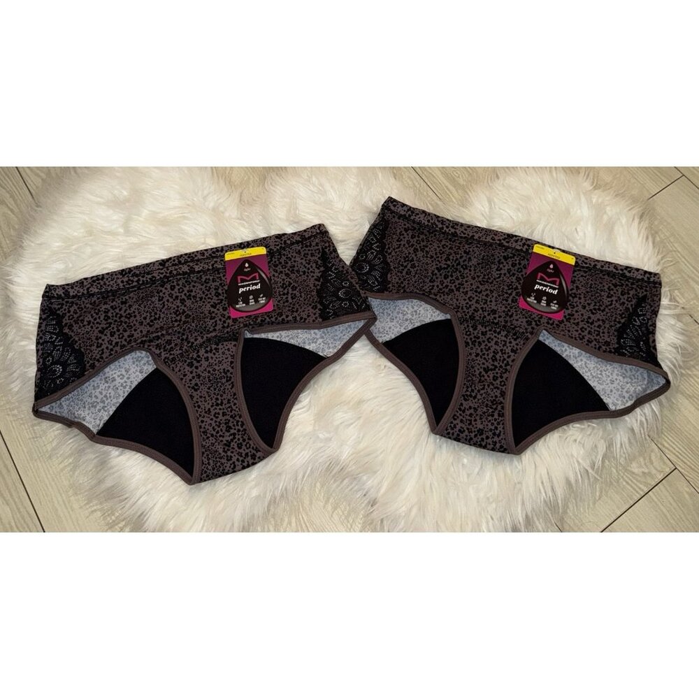 2 Maidenform Hipster Light Period Panties Animal Print Womens M Medium DMLBSL